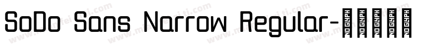 SoDo Sans Narrow Regular字体转换